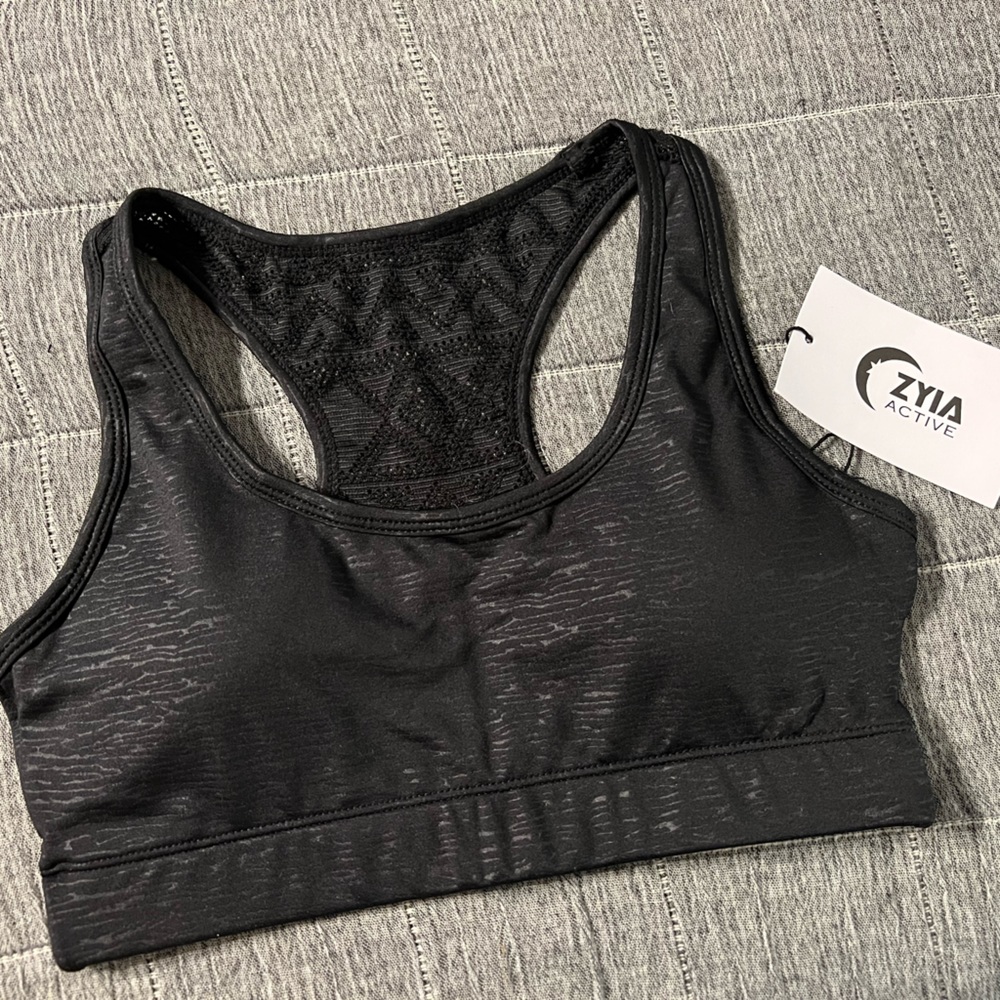 Zyia Black Bomber Sports Bra